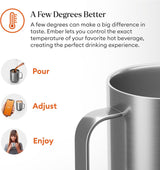 Ember Temperature Control Smart Mug 2, 14 Oz, App-Controlled Heated Coffee Mug with 80 Min Battery Life and Improved Design, White